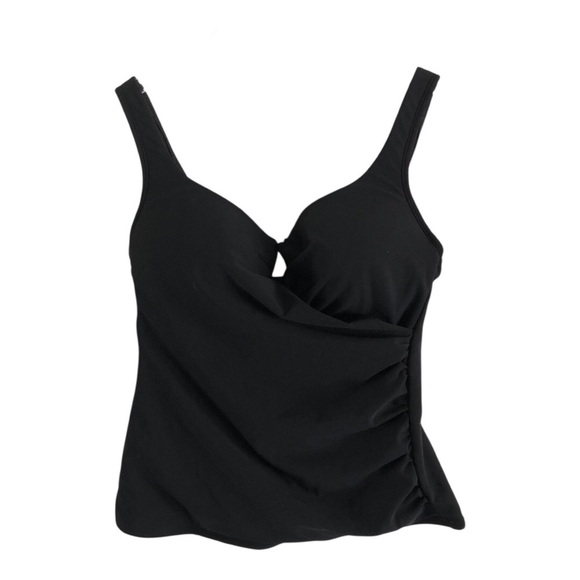 Miraclesuit Tankini Top Underwire Black Size 10 - Picture 2 of 8